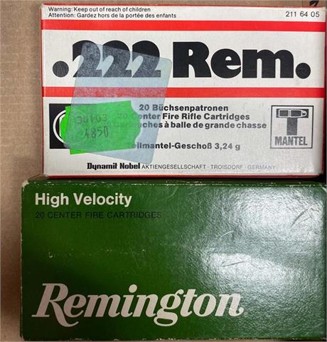 Büchsenpatronen .222 Remington, Remington & RWS, § frei ab18