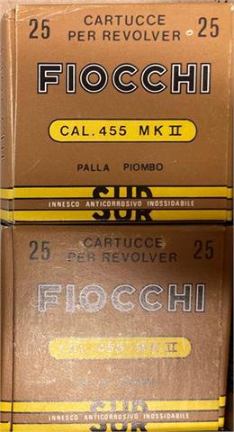 Revolver cartridges .455 Webley Mk. II, Fiocchi, § B