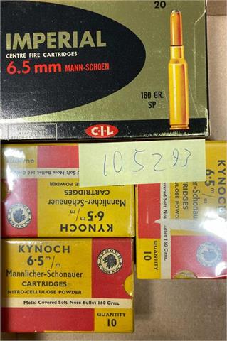 rifle cartridges 6,5 x 54 Mannlicher-Schoenauer, Ky and Imperial, § unrestricted