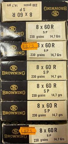 rifle cartridges 8 x 60 R, FN, § unrestricted