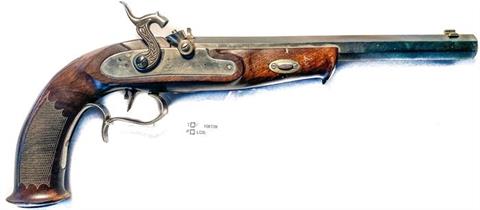 percussion pistol W. Parker of London (replica), Ardesa Spain, .45, #14-13-0022-53-13, § unrestricted