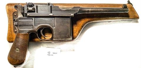 Mauser C96/12, 7,63 Mauser, mit Anschlagschaft, #251926, § B