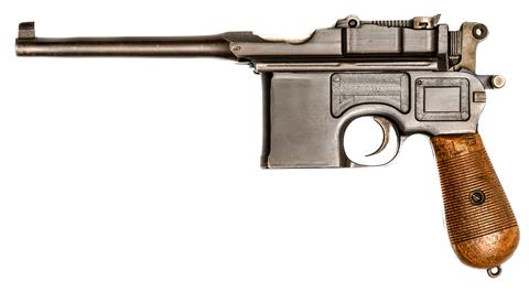 Mauser C96/12, 7,63 Mauser, Finnlandkontrakt, mit Anschlagschaft, #9136, § B