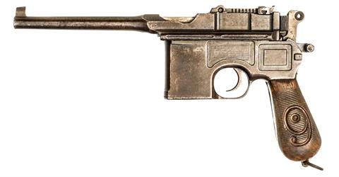 Mauser C 96/16 "Die rote Neun" mit  Anschlagschaft, Waffenfabrik Mauser, 9 mm Luger, #12760, § B