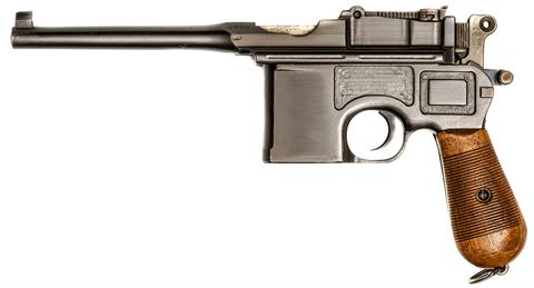 Mauser C96/12, 7,63 Mauser Finnlandkontrakt, mit Anschlagschaft, #3845, § B