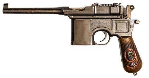 C 96/16 "Die rote Neun" with matching numbered shoulder stock, Waffenfabrik Mauser, 9 mm Luger, #36363, § B