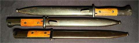 bayonet bundle lot, Seitengewehr 84/98 - 3 items