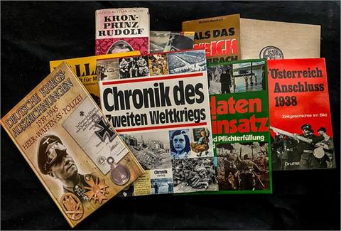 Literatur Zeitgeschichte und Militär - Konvolut von 9 Druckwerken