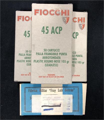 pistol cartridges .45 ACP, Fiocchi and FLB, § B