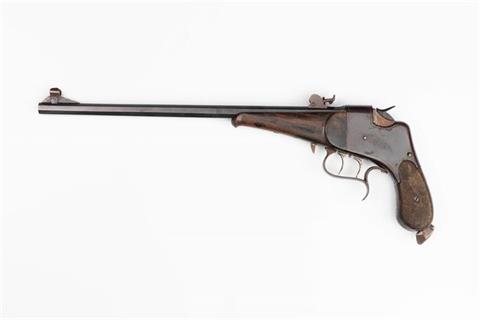 single shot target pistol Suhl (?), .22 lr., #3, § B made before 1900