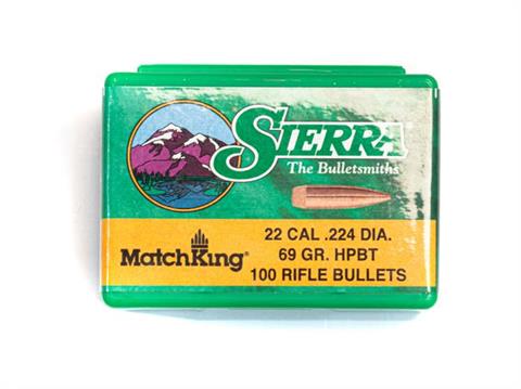 Sierra .22 .224"/69 Matchking HP BT 200 Stk. ***