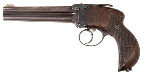four barrel break action "Howdah"- pistol Charles Lancaster - London, .476 CF (= .476 Enfield / Eley), #8593, § B before 1871