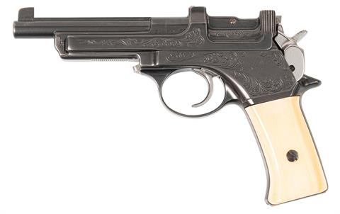 Mannlicher Mod. 1901-IV Taschenpistole, Luxusmodell, OEWG Steyr, 7,63 Mannlicher, #38, § B