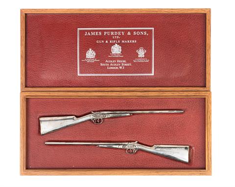 J. Purdey & Sons 200 Years Celebration Sterling Silver pair of shotguns ***