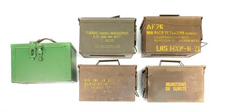 ammunition box, bundle lot of 5 items