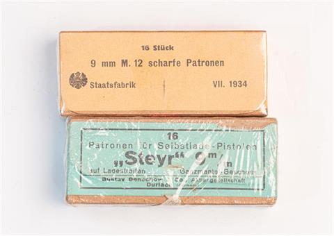 collectors cartridges 9 mm Steyr, § B