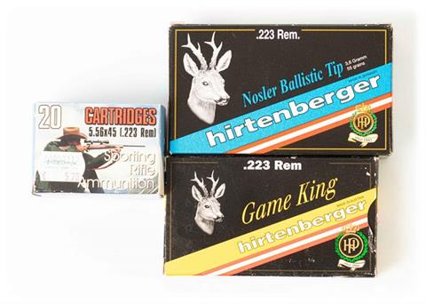 rifle cartridges .223 Rem. Hirtenberger and Barnaul , § unrestricted