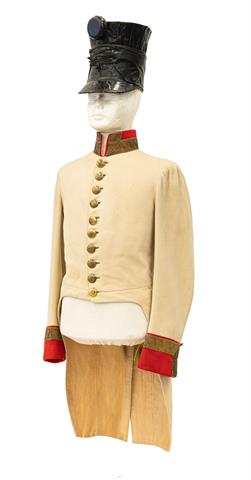 Austrian Empire, tunic M.1837/49 of a staff officer of the German infantry, with busby