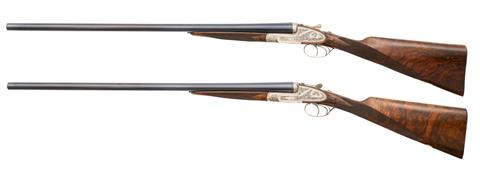 pair of sidelock S/S shotguns Miroku - Japan model FE, 12/70, #166172 & 166178, § C, accessories