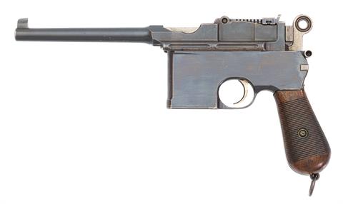 Mauser C96 "Large Ring Hammer Flat Side", Prototyp ital. Marine?, 7,63 mm Mauser, #ohne, § B Erzeugung vor 1900
