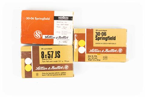 Rifle cartridges Sellier & Bellot, .30-06 Spring.