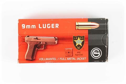 Pistol cartridges 9 mm Luger, Geco, § B