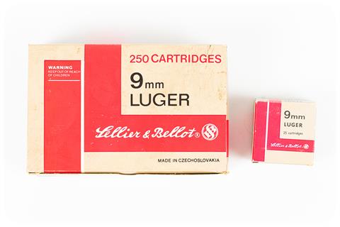 Pistol cartridges 9 mm Luger, S&B, § B