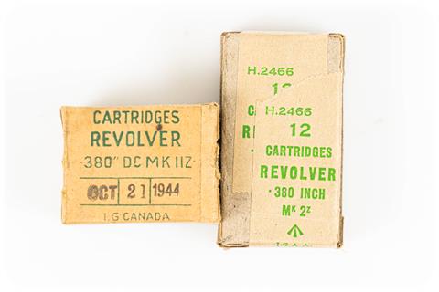Collector revolver cartridges .380 Mk. II (.38 S&W), § B