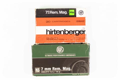Rifle cartridges 7 mm Rem. Mag., Hirtenberger and RWS, § free from 18