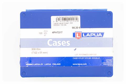 Lapua cases .308, 200 pieces