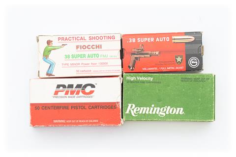 pistol cartridges .38 Super Automatic, various makers, § B