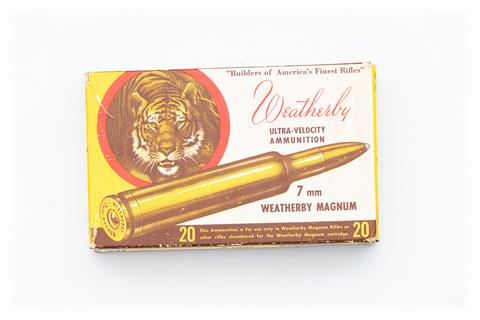 rifle cartridges 7 mm Wby. Mag., Weatherby, § unrestricted