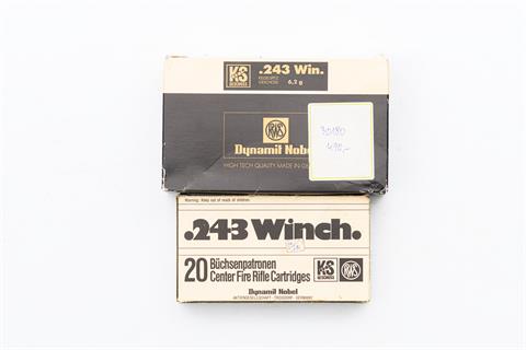 rifle cartridges .243 Win., RWS, § unrestricted
