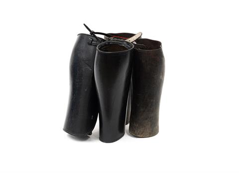 bundle lot of 2 pair of leather gaiters