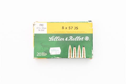rifle cartridges 8 x 57IS, S&B, § A/B