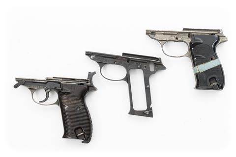 Konvolut, Walther P38, Grifftsücke, 3 Stück, § frei ab 18