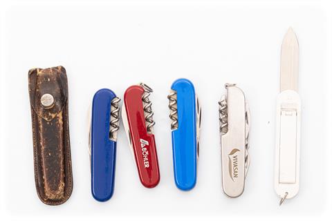 bundle lot, 6 items pocket knives
