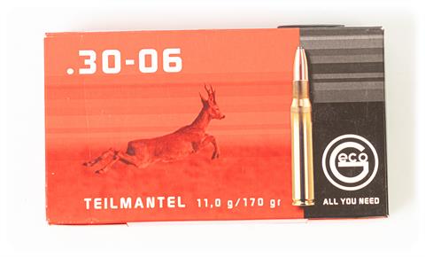 rifle cartridges .30-06 Sprg., Geco, 11 g SP, § unrestricted