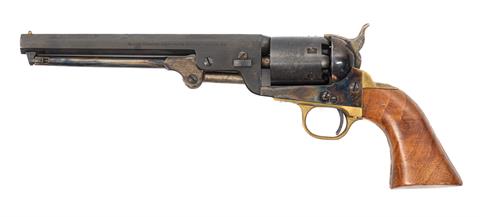 Percussion revolver (replica), Colt Navy 1851, unknown maker, 36 caliber, #108136, § B model pre 1871 +ACC.