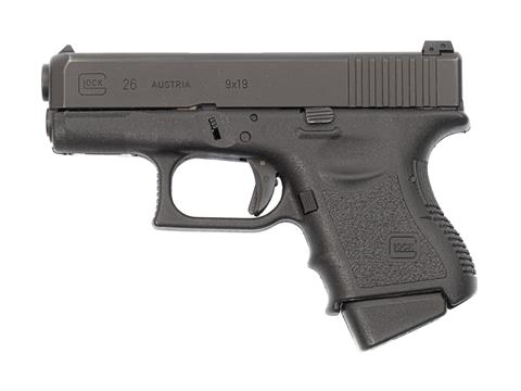 pistol, Glock 26gen2 , 9 mm Luger, #BUP980, §B +ACC