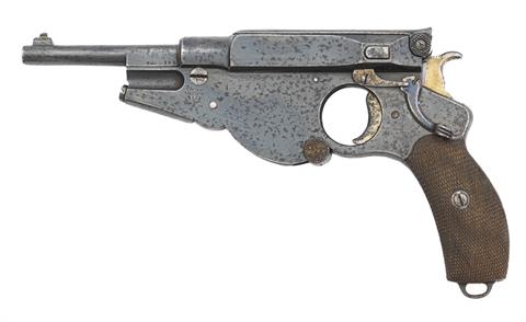 pistol. Bergmann 1896 No. 3, V.C. Schilling - Suhl, 6,5 mm Bergmann, #278 & #1189, § B Erzeugung vor 1900