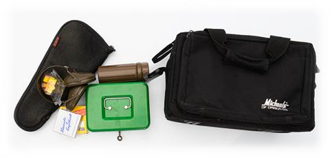 Convolute shooting accessories with range bag