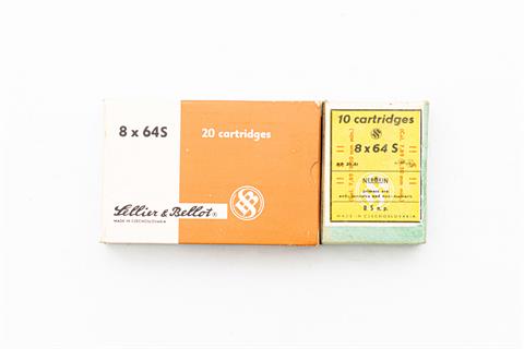 Rifle cartridges, 8 x 64 S, Sellier & Bellot, § free from 18