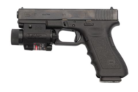 Pistole, Glock 17gen3, 9 mm Luger, #CVZ780, § B +ACC