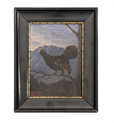Oil painting of a capercaillie, Richter
