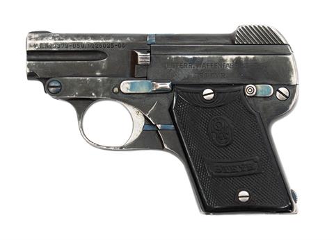 Pistole Pieper Kipplauf M.1909 Fertigung OEWG Steyr Kal. 6,35mm #40335 § B +ACC