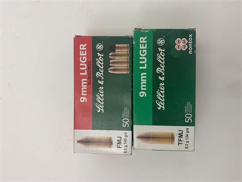 ammunition cal. 9 mm Luger Sellier & Bellot § B