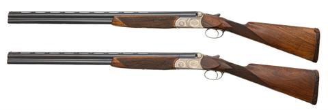 pair of o/u shotgun R. Gamba - Gardone Mod. Wirnhier hunting cal. 12/70 #53212 & 53195 § C