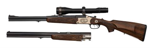o/u combination rifle H. Blaser - Isny cal. 30-06 Springfield & 5,6 x 52 R #24533 with interchangeable barrel cal. 12/70 & 7 x 57 R #28945 § C +ACC