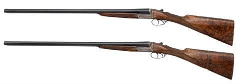pair of s/s shotgun H & H Boxlock (Holland & Holland - London) cal. 12/70 serial #38075 & 38076